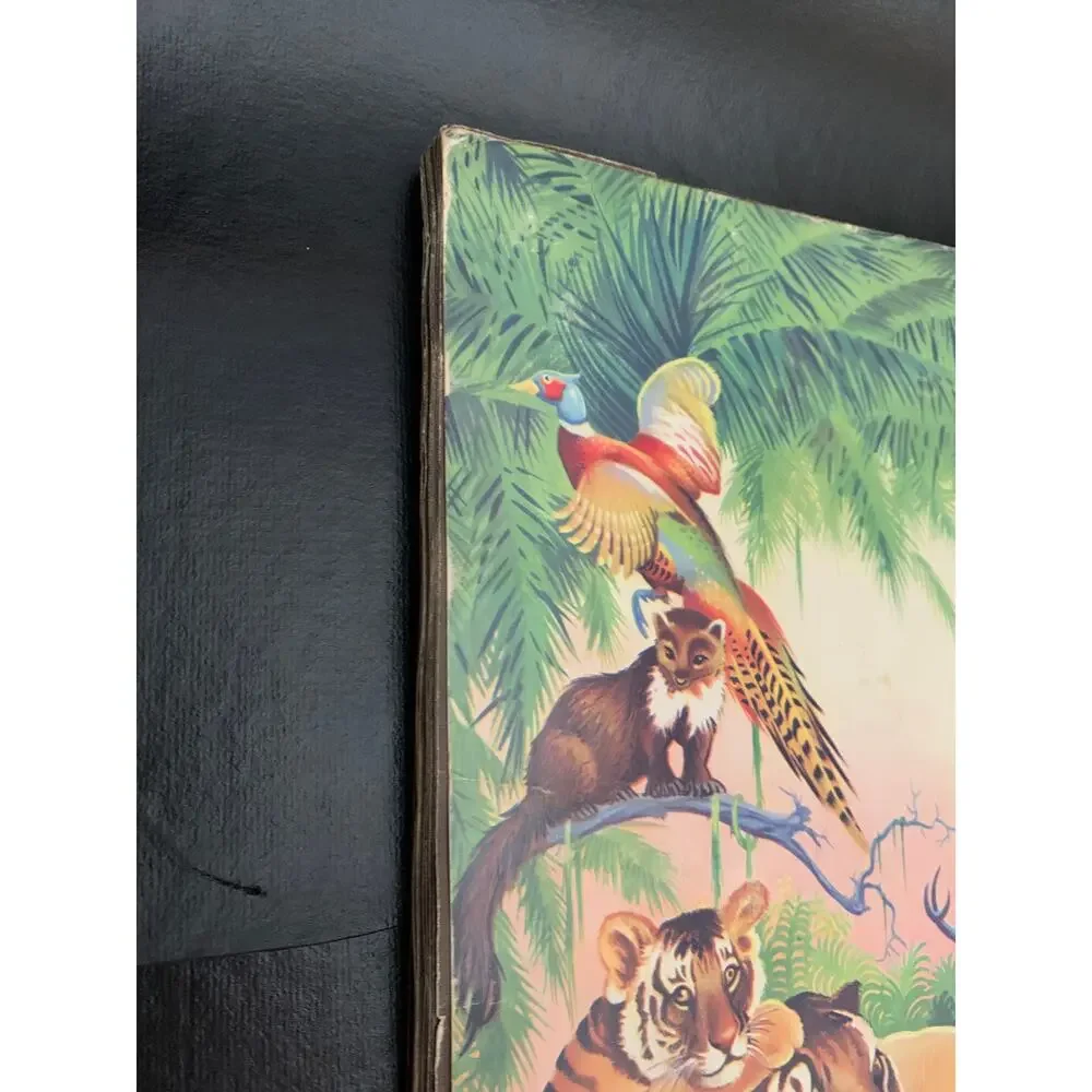 1959 Wonders of the Animal Kingdom Stamp Album Howard Winter Golden Glow AS IS